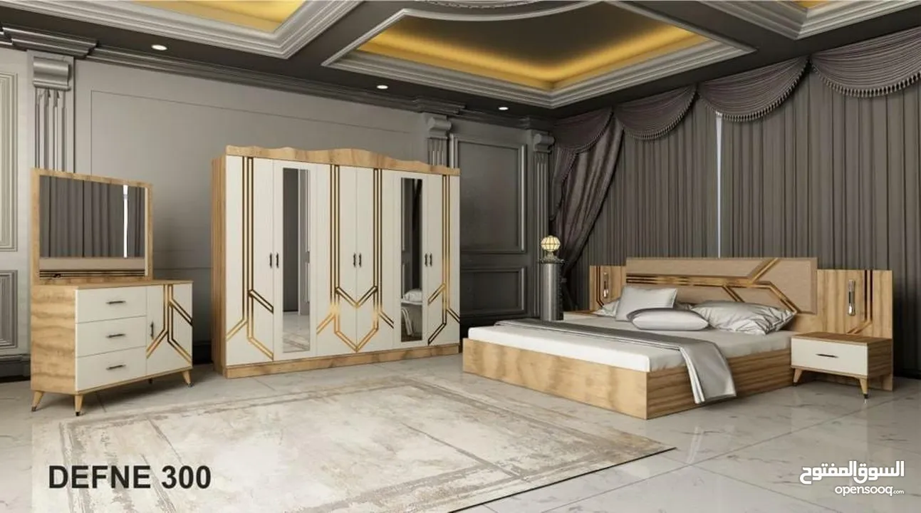 غرف نوم تركي 7 قطع شامل التركيب والدوشق الطبي مجاني