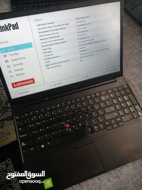 لينوفو ثينك باد i7 th11   16gb RAM  كرتين شاشة  500gb ssd  mx450 2gb  iris xe  2gb