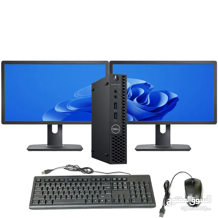 Dell OptiPlex 3060 Micro & 22′′ Monitor Intel i5 Gen 8 Six Core 2.1GHz 16GB  RAM 512GB M.2 SSD Win 1