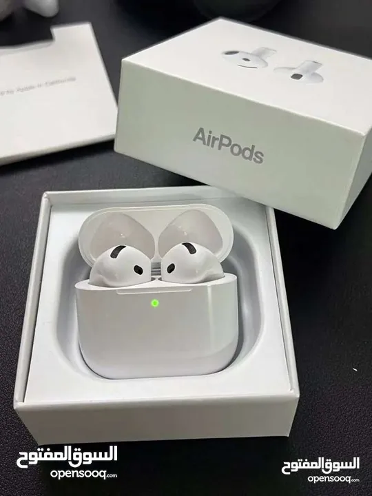 أختار الأصلي وريح راسك النسخة الأحدث والأقوى  بطارية تصل إلى 5ساعات من الأستخدام Apple AirPods 4 AN