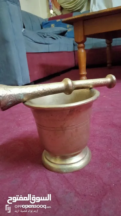 هاون نحاس قديم وزن عالي 6 كيلو