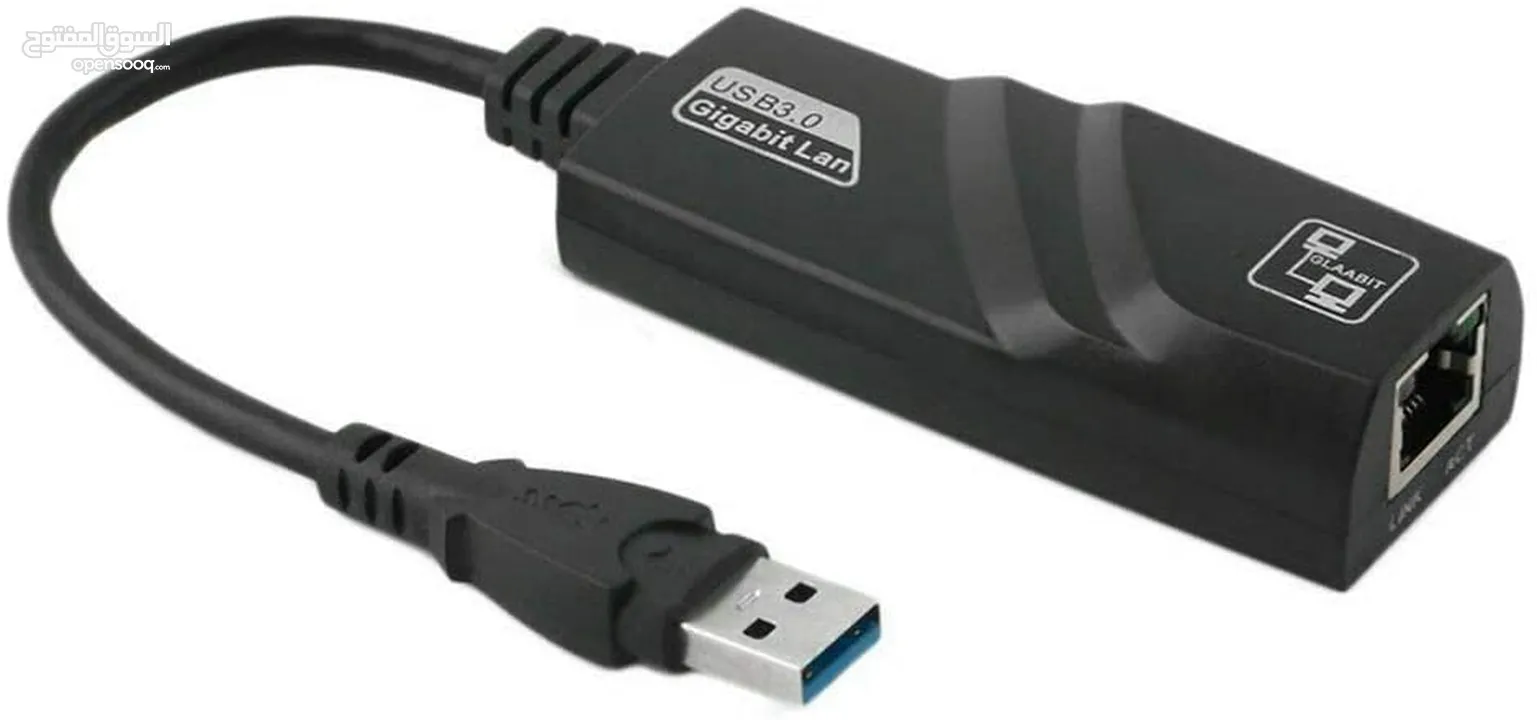 USB 3.0 To 10/100/1000 Gigabit RJ45 Ethernet LAN Network Adapter 1000Mbps تحويلة