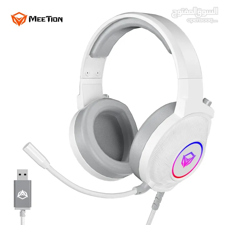 Meetion HP012 RGB 7.1 Virtual Surround Sound Gaming Headset USB سماعات جينمغ العاب
