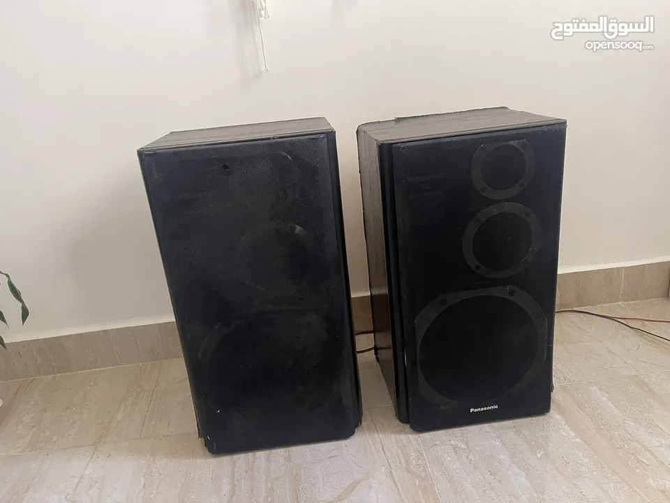 Two Panasonic speakers  3way speaker system ,SB-D550 100W + SB-D50 120W سماعات باناسونيك عدد 2