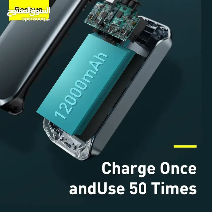 مشغل بطارية سيارة + باور بانك للطوارئ بسعة 12000mAh – ضروري لكل سيارة