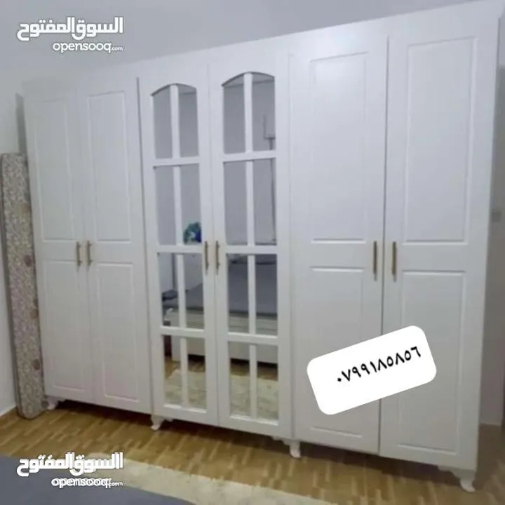 خزائن ملابس خشب جودة عالية كفاله 5سنوات على اعمالنا قياس مترين ونص عرض جميع الوان والمقاسات حسب الطل