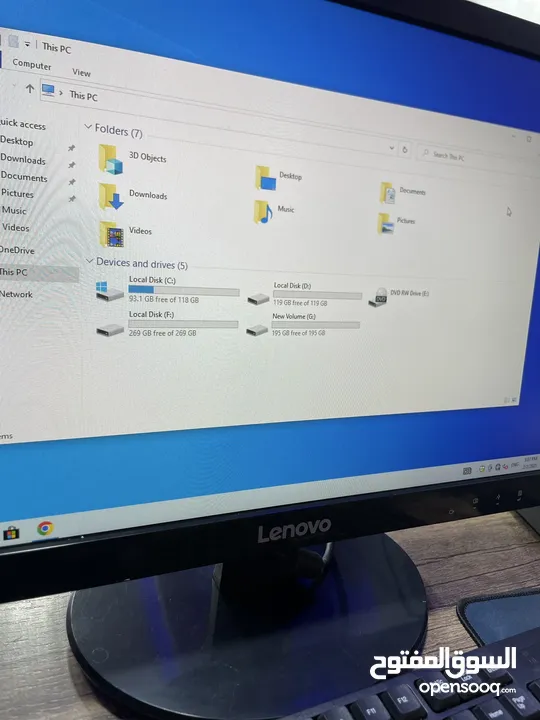 PC Core i7 RAM 16 مع شاشة كبيره  22 انش اصليه كامل مكمل