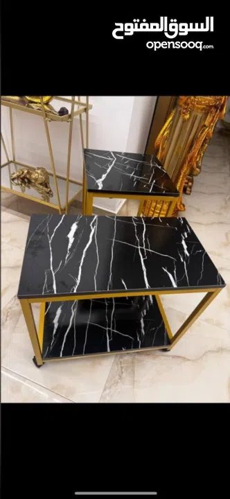 طقم طاولات ديكور فاخرة (عدد 2)