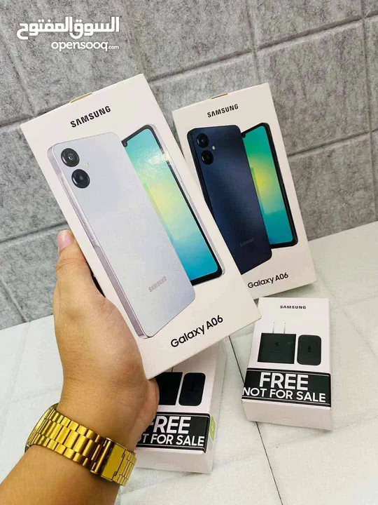 جهاز جديد بالكرتونة Samsung A06 رام 12 جيجا 128 مكفول سنة هدية كفر ولزقة وشاحن الاصلي متوفر توصيل