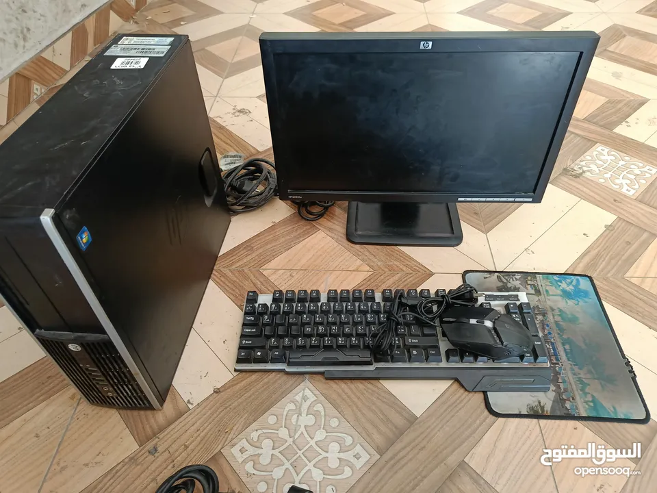 ثلث اجهزة كمبيوتر hp مستعملة مع كامل ملحقاتهم  بحالة جيدة جداً