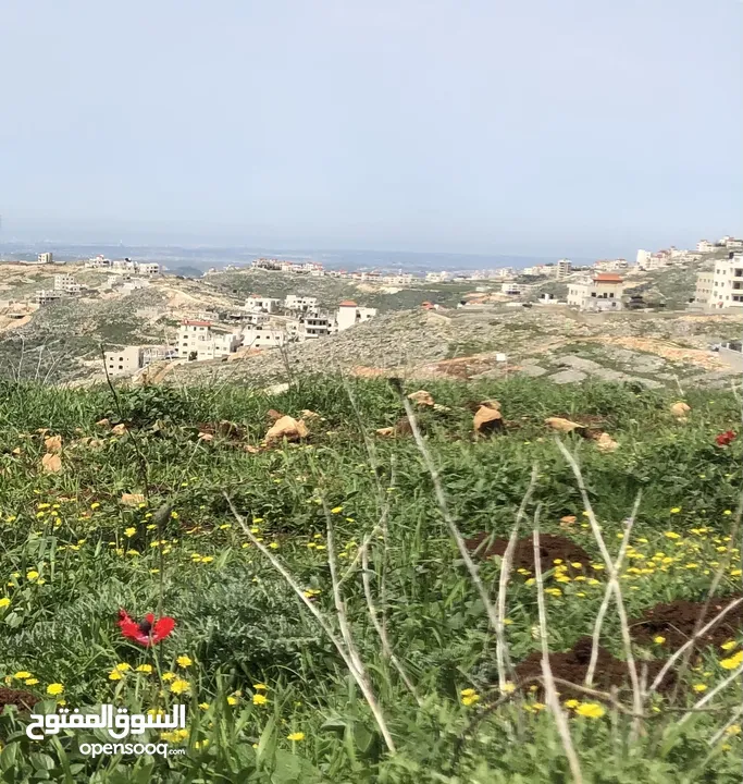ارض ذات إطلالة جميلة جدا مطلة على الغرب و الساحل الفلسطيني