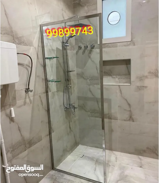 تركيب زجاج سكريت ابواب شاور دربزين قواطع