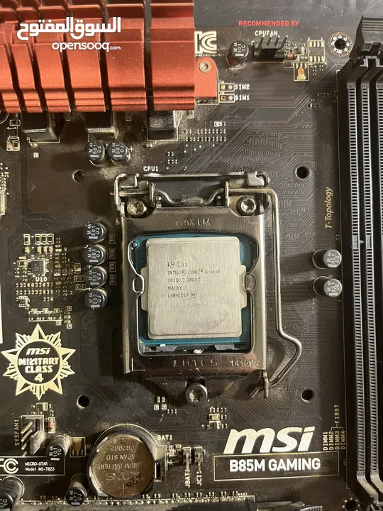 قطع كمبيوتر CPU Intel Core i5 4th Generation - Motherboard B85M GAMING - Ram 8&4 DDR3