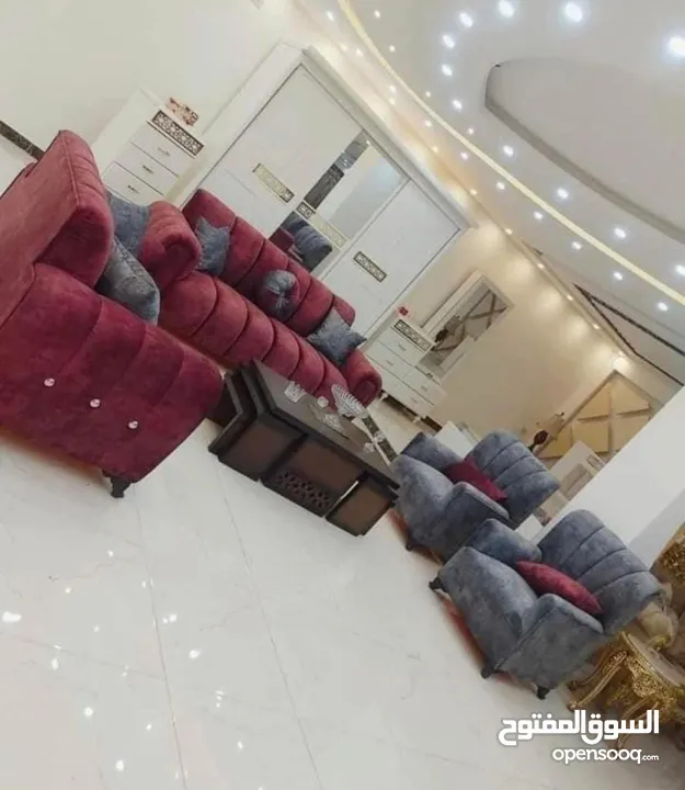 طقم كنب 7مقاعد خشب لاتيه سويد 135