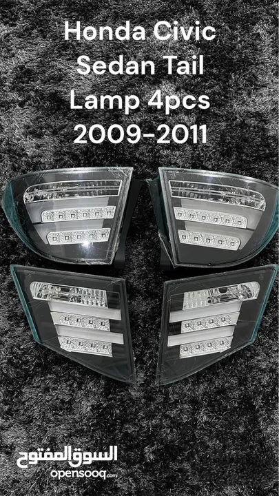 أضواء خلفية LED لهوندا سيفيك من موديل 2009 - 2011 Honda Civic Sedan Tail Lamp 4PCS 2009 - 2011 New