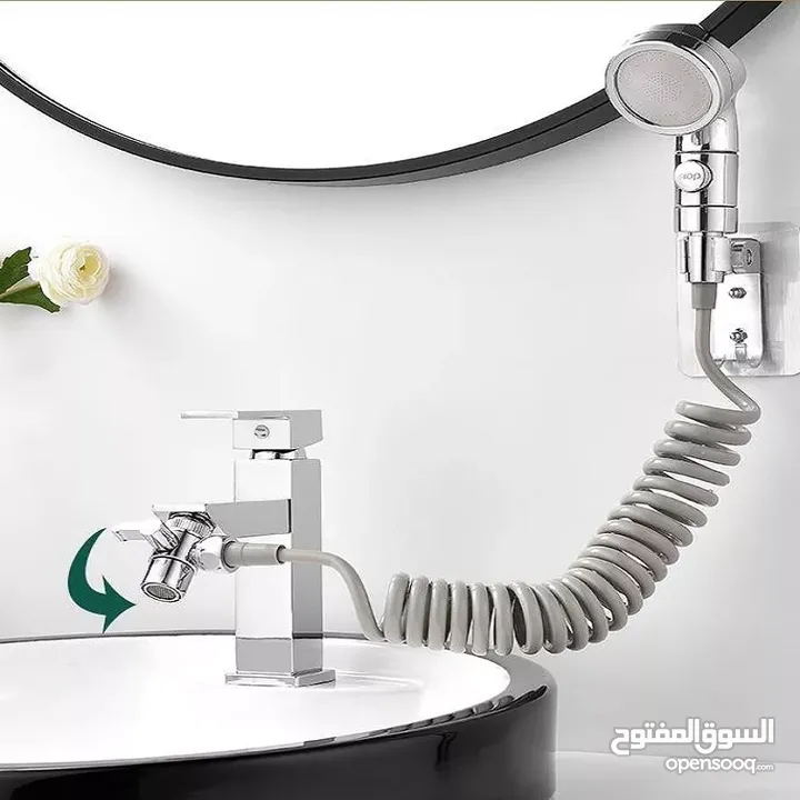 دش جانبي يركب على حنفيه الحمام او المطبخ دوش للحنفيه مجلى او حمام راس
