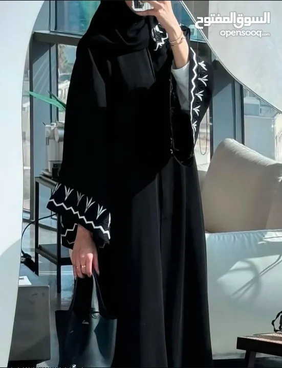 عباي ستاتي مطرزة مع شال