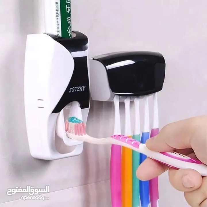 حماله فراشي اسنان +  مكبس معجون الاسنان حمالة الفراشي و المعجون اكسسوارات حمام