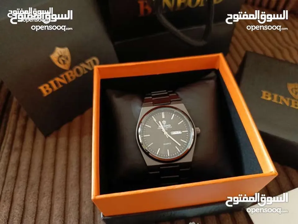 ساعة   ستانليس ستيل اسود BINBOND