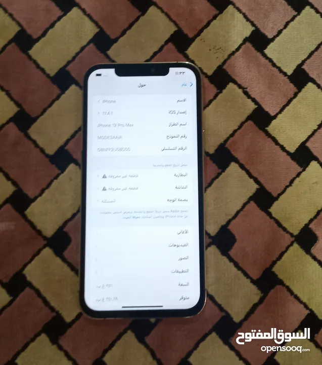 ايفون 12 pro max جيجا 256