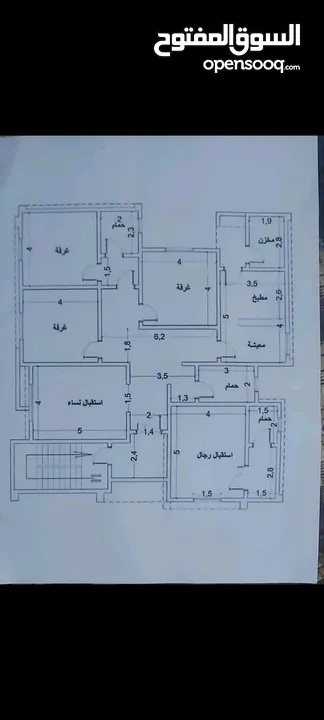 منزل دورين 4 شقق للبيع علي شارعين