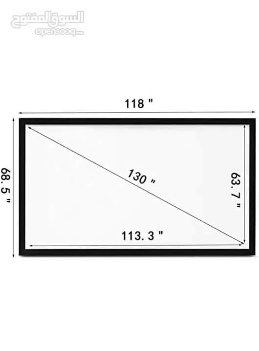 شاشة بروجكتور مقاس 130 انش