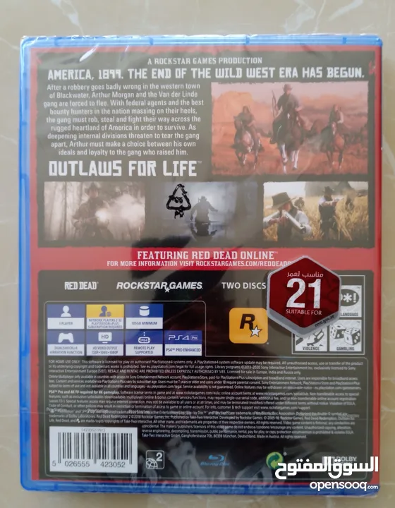 شريط Red dead redemption 2 جديد نسخة PS4/PS5