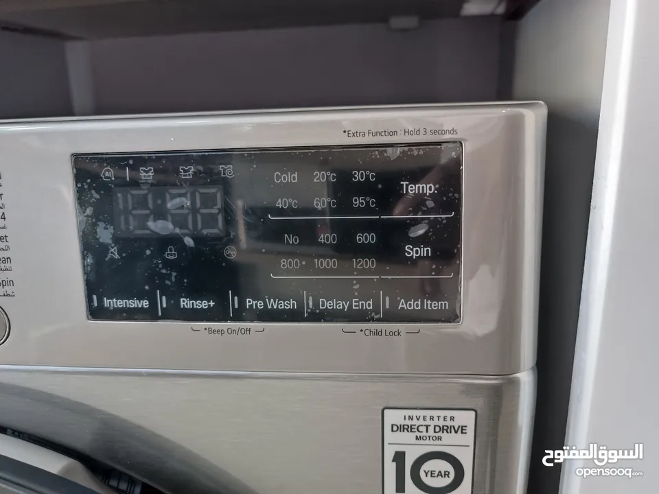 عرض ناااار على غساله ال جي 8 كيلو سلفر ستيل 1200 دوره مع نظام تنظيف بخار