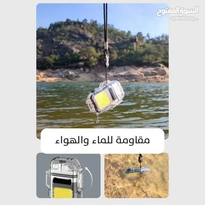 ولاعة بدون غاز قداحة مع كشاف ضوء تعمل بالشحن ضد الماء و الرياح ولاعه بلازما قداحه شحن كهرباء Usb