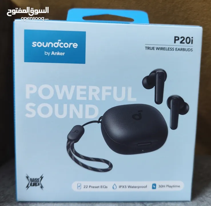 سماعة Anker Soundcore p20i جديدة (متوفر خدمة توصيل للبريد مجاناً)