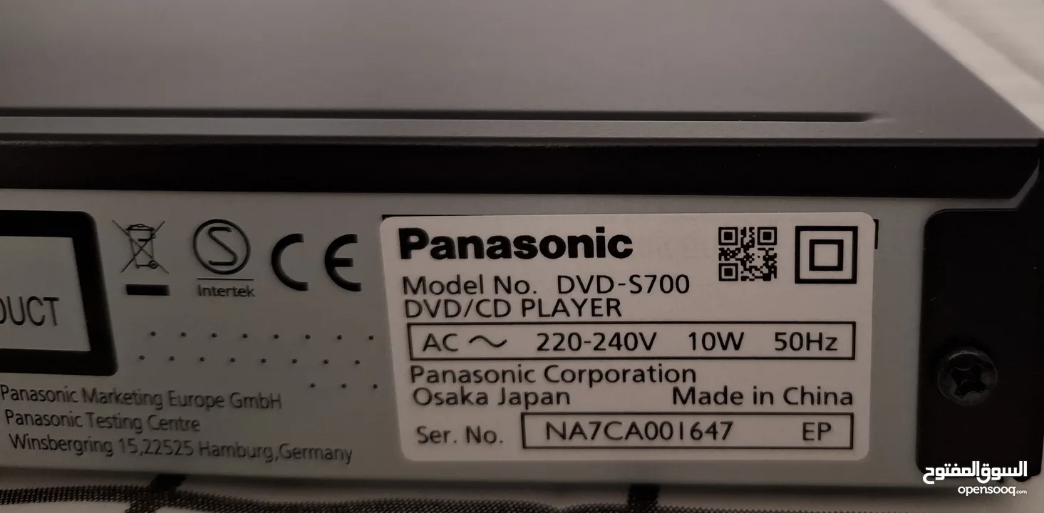 باناسونيك دي في دي جديد بالكرتونة Panasonic S700EP-K DVD/CD Full HD