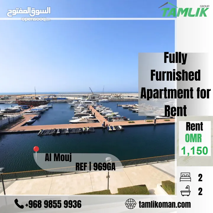 Brilliant Furnished Apartment for Rent in Al Mouj REF 969GA