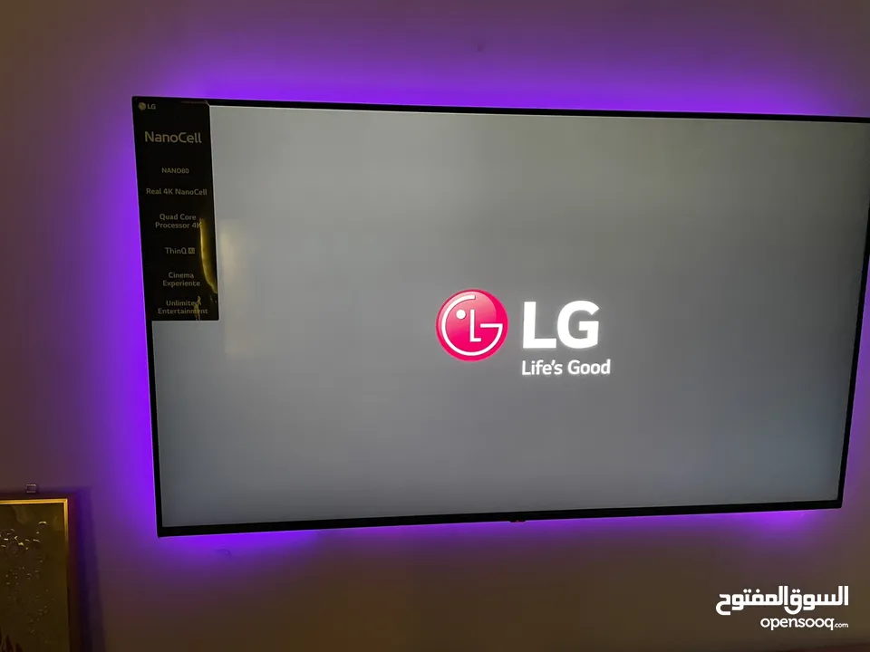 شاشة LG nano 80 حجم 55