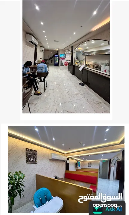 مطعم جاهز للبيع بموقع ممتاز  restaurant for sale