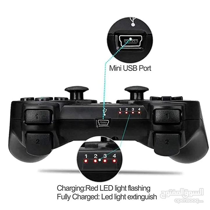 يد العاب جيمنغ بلايستيشن 3 الوان متعددة DoubleShock PS3 Controller Wireless Gamepad
