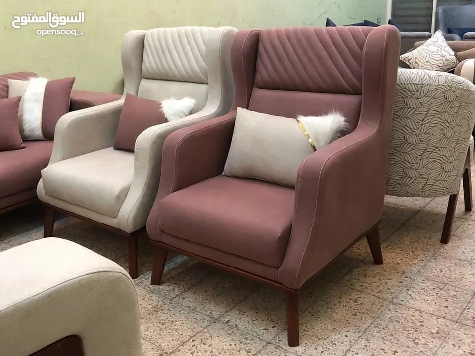 اطقم ضيوف خشب زان وسويد 2cm   بل كامل واسفنج دانلوب مكفول 5 سنوات عل فاتوره لاتتردد بل اتصال ماسة.