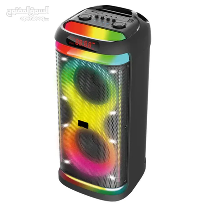 BTS-1993 مكبر صوت بلوتوث مع USB، TF، TWS، LINEIN، MIC وRGB Light  مكبر صوت 8 بوصة 30 وات × 2 + مكبر