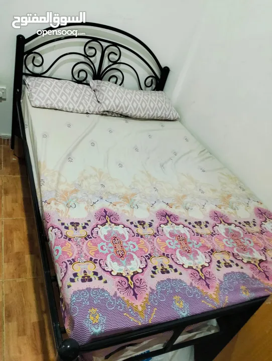Two cots with bed, good conditions for sale. Salmiya call