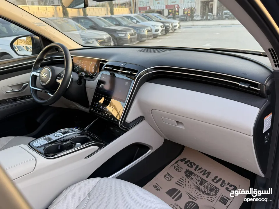 هونداي توسان ترخيص 2022 محرك 1600 هايبرد plug in/يقطع على الشحنه 65 كيلو متر  271 حصان