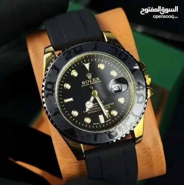 ساعات Rolex ستيل + جلد مع بكج رولكس لساعة وبطاقة كفالة لمدة سنة كاملة من تاريخ الاستلام  تواصل واتس