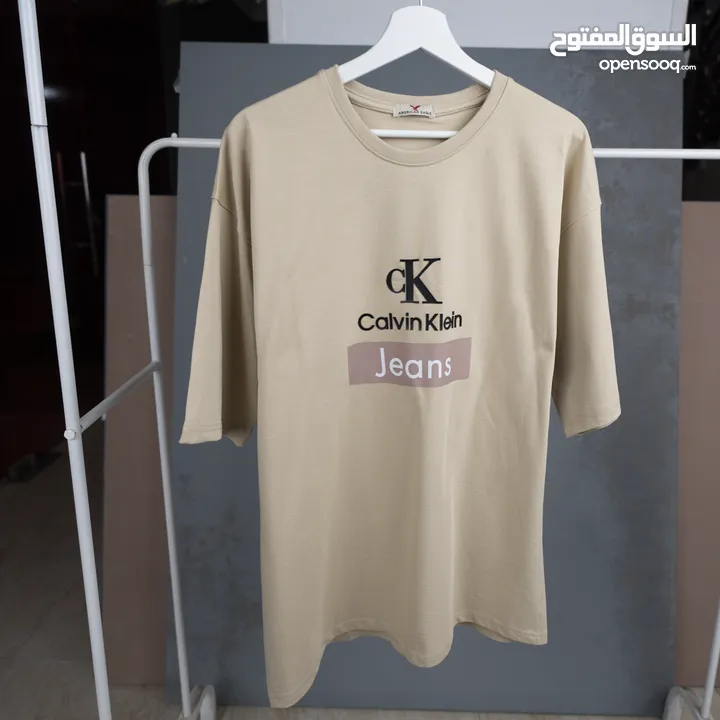 تيشرت Calvin Klein بوليفار أوفر سايز قطن 100%