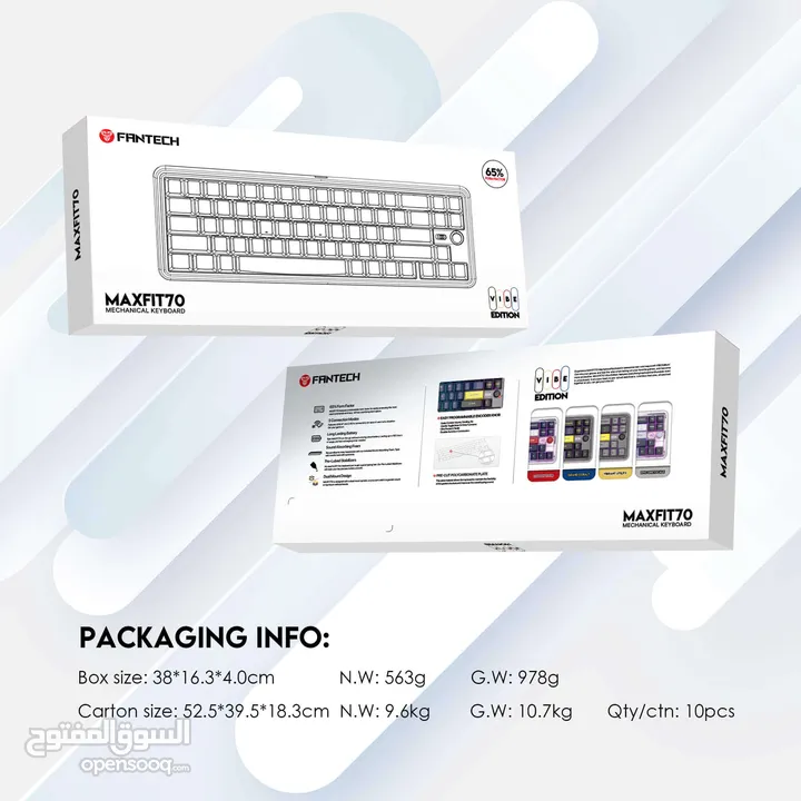 FANTECH MAXFIT70 MK911 WIRELESS 65% MECHANICAL GAMING KEYBOARD – EPIC GREYSCALE