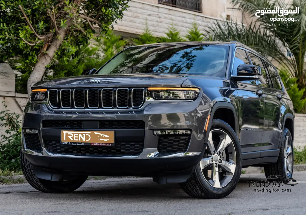 Jeep Grand Cherokee L 2021 Limited    السيارة بحالة الوكالة و قطعت مسافة 17,000 ميل فقط