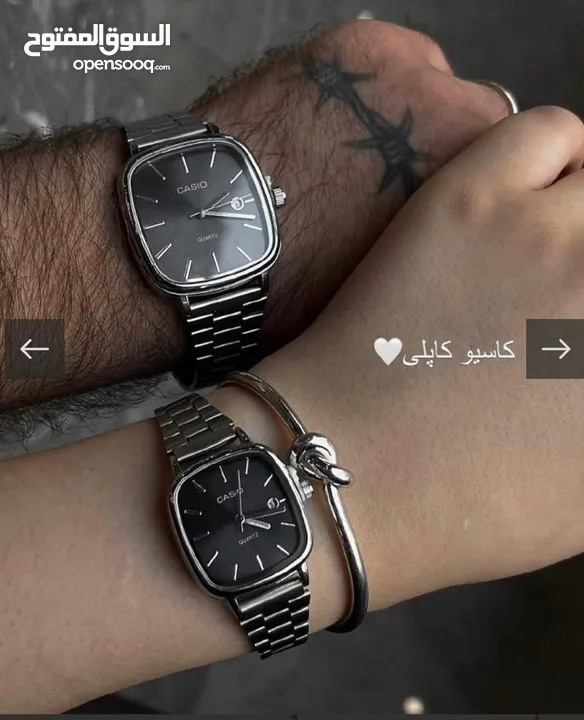 طقم ساعات كاسيو كابلز فخمة درجه اولى مع امكانية النحت على الطقم بالاسم حسب الطلب