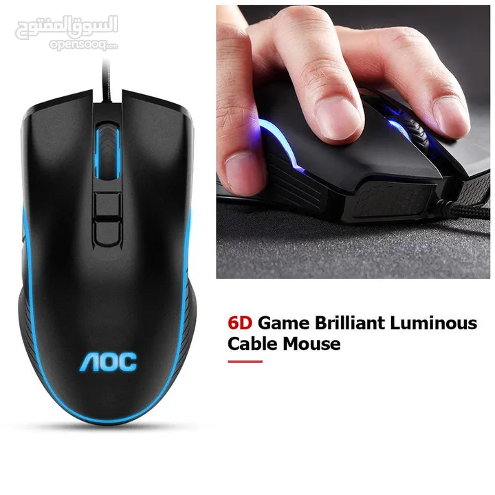 ماوس جيمنج mouse AOC GM100 GAMING MOUSE من اه او سي    2400 دب اي