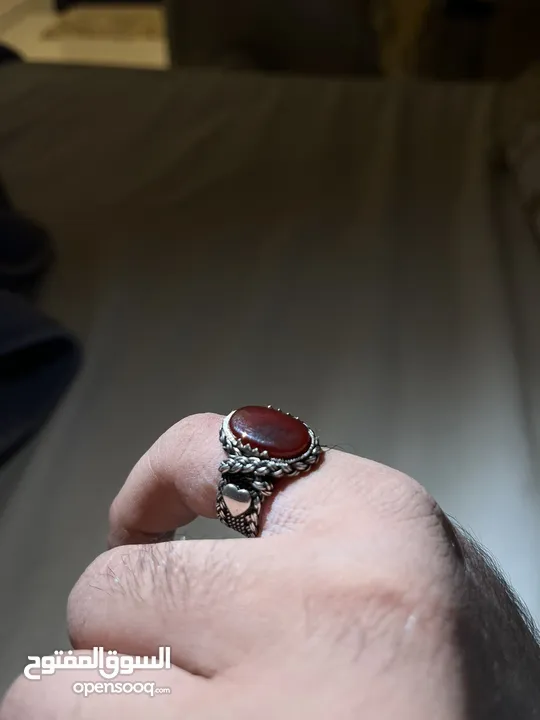 عقيق يماني مصور قلب صياغه الوليف