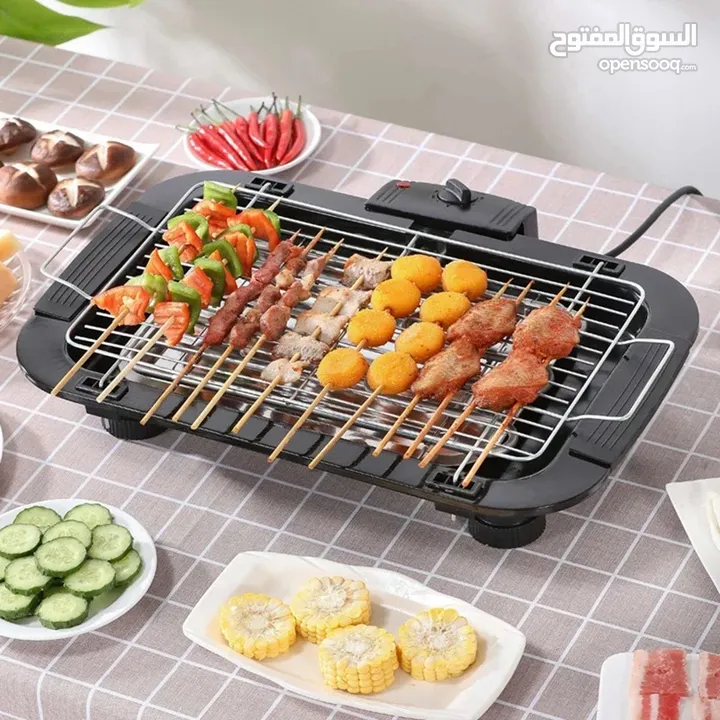 جريل شواء الباربكيو المنزلي بقدرة 2000 واط  Barbecue Electric Grill