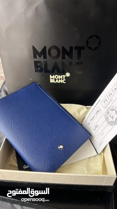 محفظة جواز Mont Blanc الاصليه ومن الإصدارات الجديده ..غير مستخدمة وجديده  في البوكس