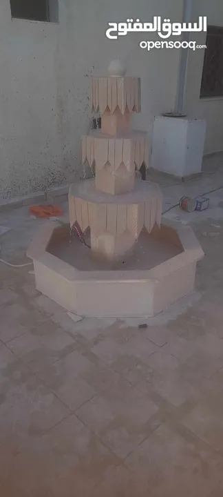 نوافير وشلالات وبابكيو احواض زريعه جميع انواع الحجر البناء والديكوارات