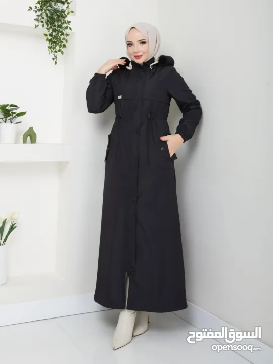 جلباب مبطن فرو ثقيل